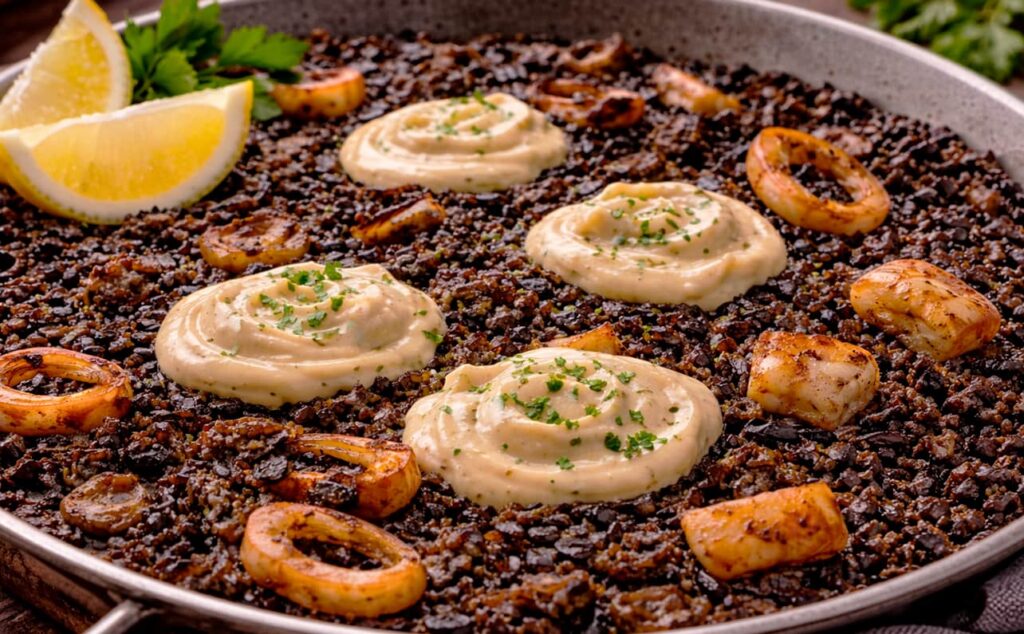 alioli ajo negro con arroz